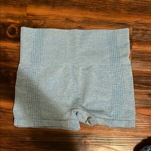 SHEIN Blue Bike Shorts with Ribbed Texture